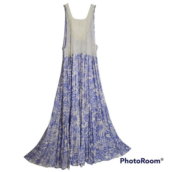 FREE PEOPLE Sleeveless Floral Tiered Maxi Dress‎ Size XSMALL - Picture 4 of 13